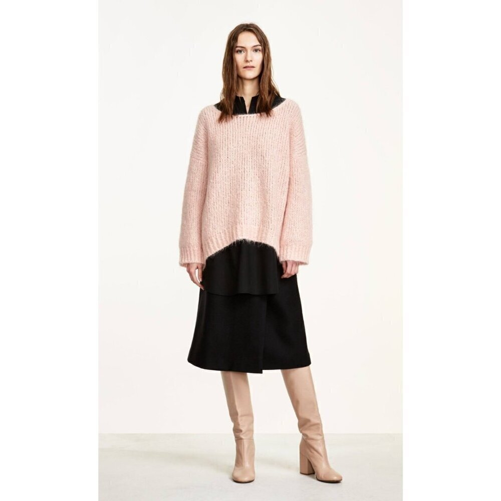 Marimekko Mohair Wool Chunky Loose Knit Oversized Sweater Pink size Large - Picture 2 of 7